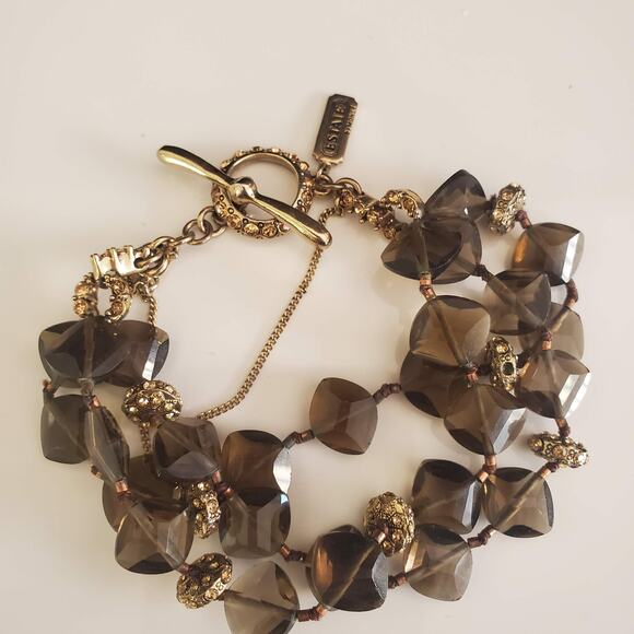 Estate by Monet Beaded Bracelet with Crystal Accents and Toggle Clasp Casual - Picture 6 of 9